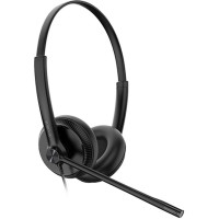 Yealink YHS34 - Headset RJ9 Biauricular Couro QD